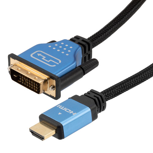 Cavo Placcato Oro Ferrite Cavo HDMI A DVI Da 2 Metri Placcato Oro Con ...