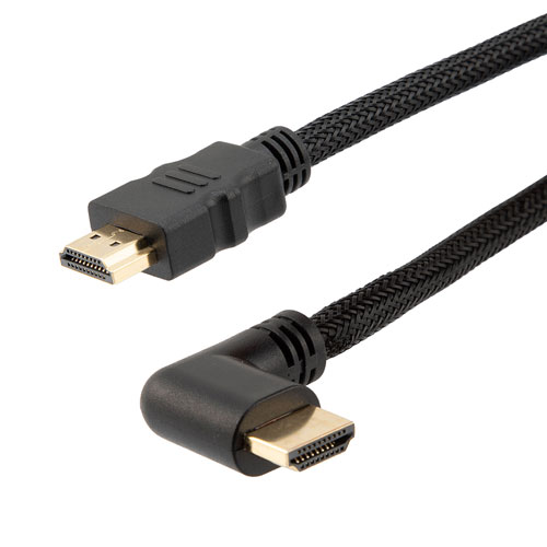 Cavo HDMI Angolato 90° Sinistro-Destro 0.5m - RIIEYOCA 2.1 48Gbps 8K@60Hz - Plug And Play