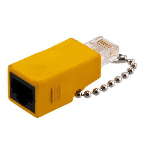 Picture of ISDN Loopback Adapter RJ48C Female to RJ45 Male, Dark Yellow