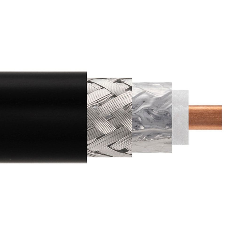 Low Loss Flexible LMRLW600 Light Weight Coax Cable Double Shielded with Black PE Jacket, By the