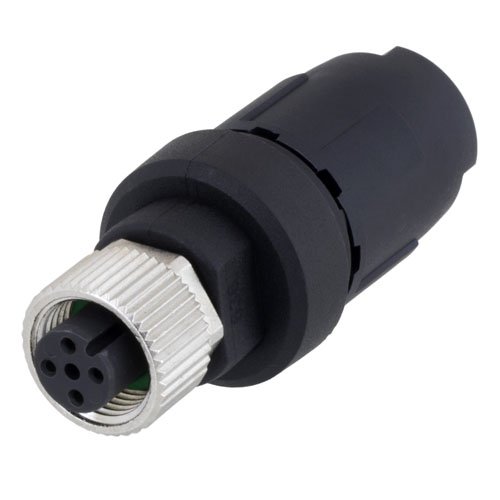Picture of M12 4 Pin A-Code Female Field Termination Connector, 20-17AWG