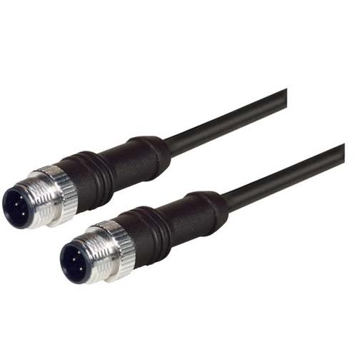 M12 (4 Pin D-Coded Male) To RJ45 Bulkhead Connector, Thr
