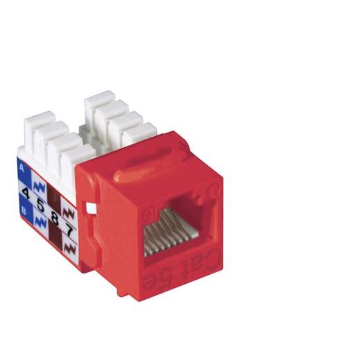 Picture of Category 5E Keystone Jack 110/RJ45 EIA568A/B Red