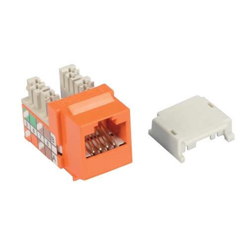 OCC Category 6 Keystone Jack 110/RJ45 EIA568A/B Orange MK110C6ORN