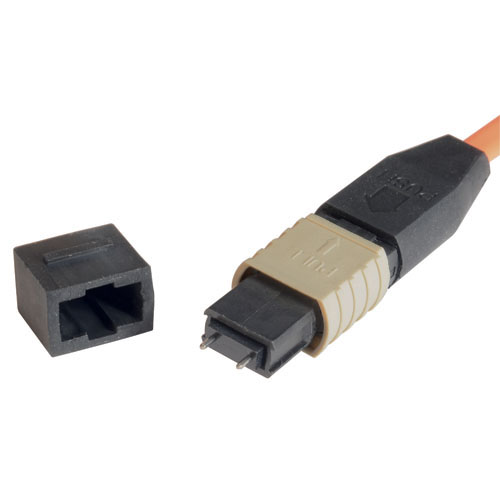 MPO Male To 12x LC Fan out 12 Fiber Ribbon OM4 100G 50 125 Multimode LSZH Jacket Aqua 1 0m 