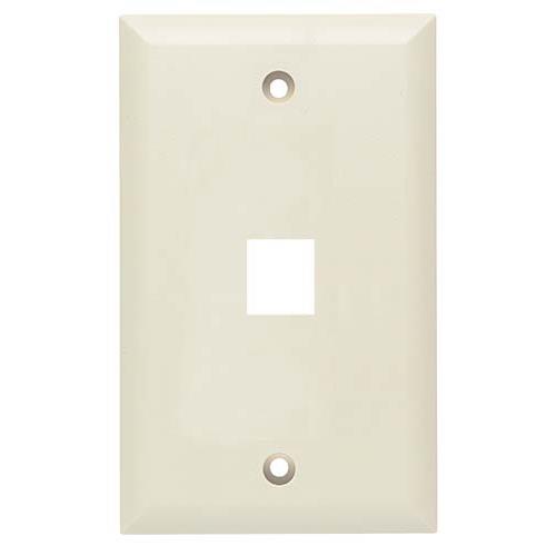 Picture of Flush Wall Plate for 1 Keystone Ivory