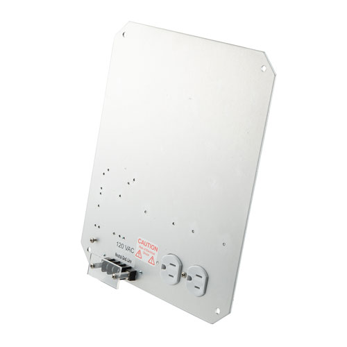 Picture of Assembled Replacement Mounting Plate for Polycarbonate 121006-100/ -10V Enclosures