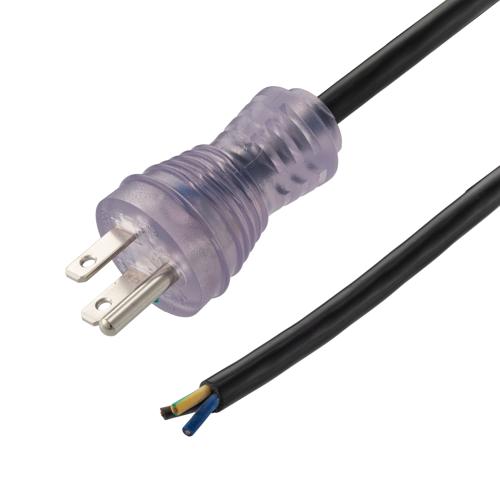 Picture of Hospital Grade N5-15 with LED to Open, Coiled 18 AWG Cord, LSZH TPU Jacket, Black, 2 Foot Compressed Length