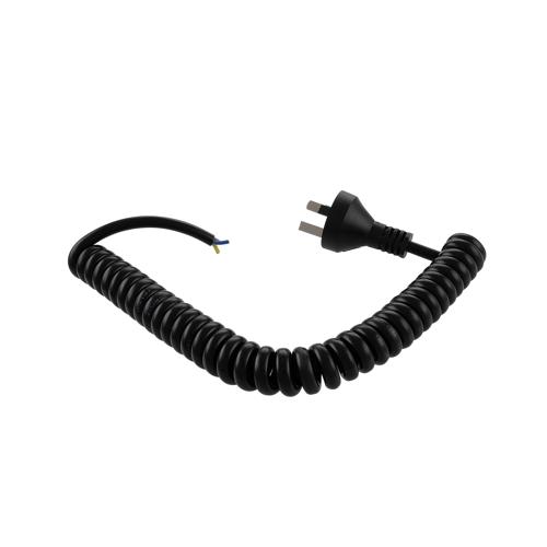 Electrical Plug Jacket Australian Type I Plug to Open, Coiled 18 AWG Cord, LSZH EPR Jacket ...