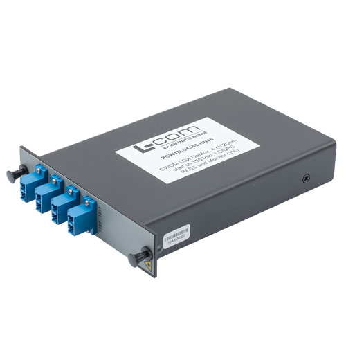 Picture of Passive CWDM,  Single LGX Demux, 4 Ch. w/ 20nm spacing, start ch 1550nm, LC/UPC  w/ MON (1%)&Pass Single com fiber