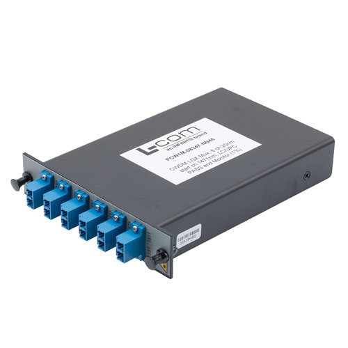 Picture of Passive CWDM,  Single LGX Mux, 8 Ch w/ 20nm spacing, start ch 1470nm, LC/UPC  w/ MON (1%)&Pass Single Fiber