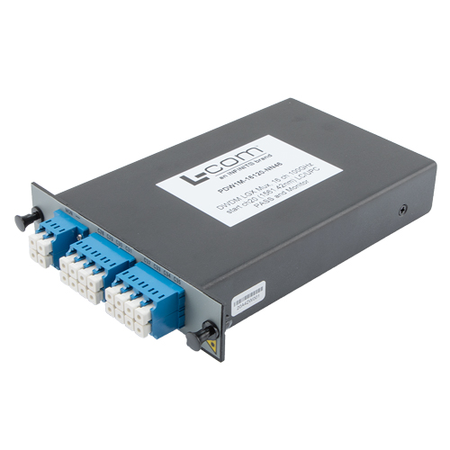 Picture of Passive DWDM, Plug-In Single LGX Mux, 16Ch, 100 GHz spacing, starting CH20 (1561.42nm), LC/UPC connectors, with EXP & Mon(1%)