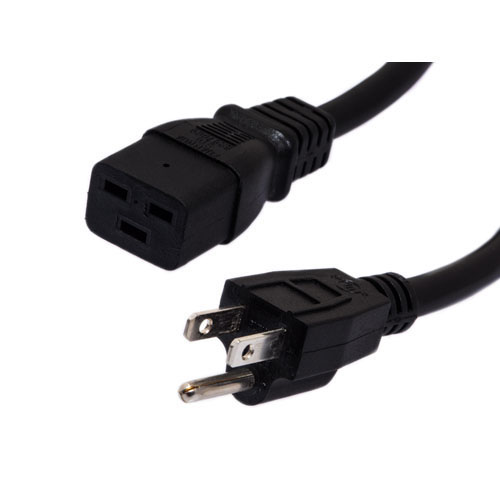 Picture of Server Power Cord - NEMA 5-15P to C19 - 15 Amp - 15 FT - Black