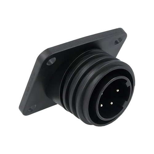 Flange Panel Mount Connector PX0941 Series 4Contact, Plug, Polyamide