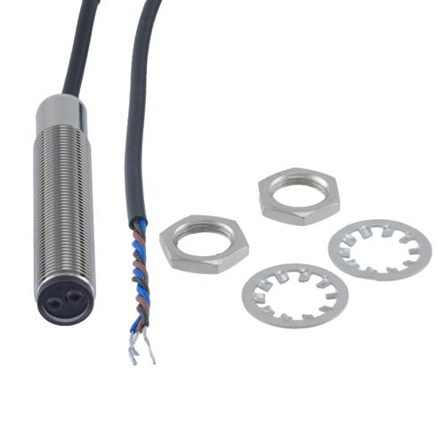 Photoelectric Sensor, M12 x 60mm, PNP NO, Diffuse Reflection 0.2 meter ...