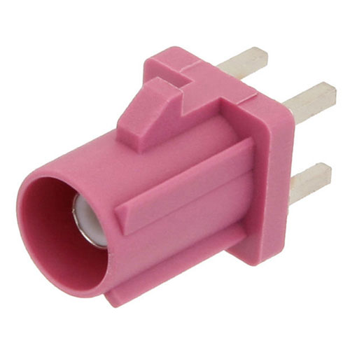 FAKRA Plug Connector Solder Attachment Thru Hole PCB, Violet Color