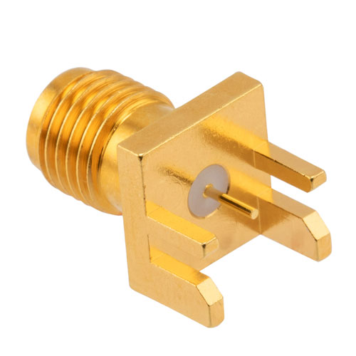 RF PCB Connector, SMA, Female, Up to 18 GHz, Edge Mount, Straight, 0. ...