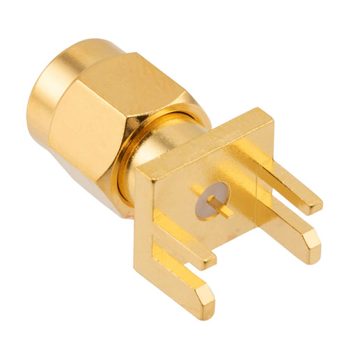 5x Connettori SMA Femmina End Launch Per PCB – Gold Placcato, Flangia Larga