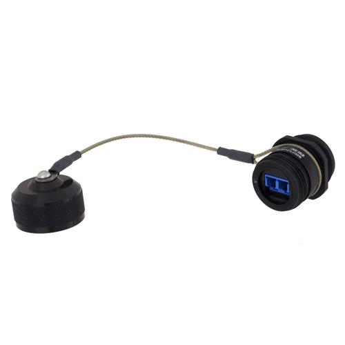 Picture of Ruggedized LC IP68 Daisy Chain Receptacle, Duplex, Single Mode w/ Dust Cap