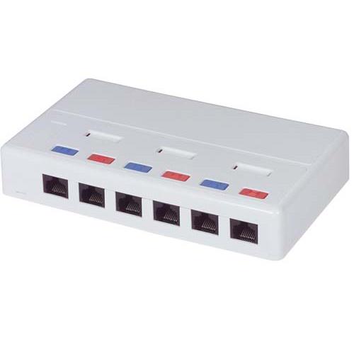 Picture of Category 5E Surface Box, 6 Port, RJ45 (8x8)