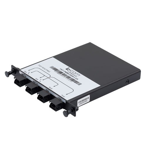 Picture of Passive Optical Tap, MMF OM4 MPO12 Connectors, 60/40 Split, 1/2LGX Module