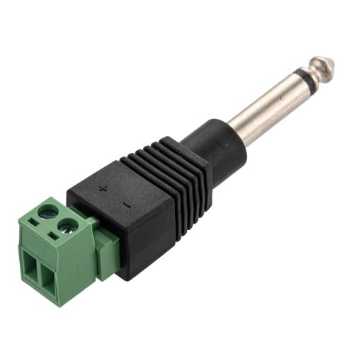 Picture of Mono Plug 1/4 Inch Male to Terminal Block 2 pin Connector
