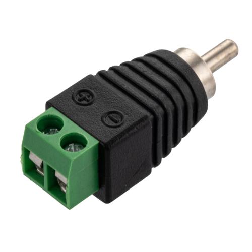 Picture of RCA Male to Terminal Block 2 pin Connector
