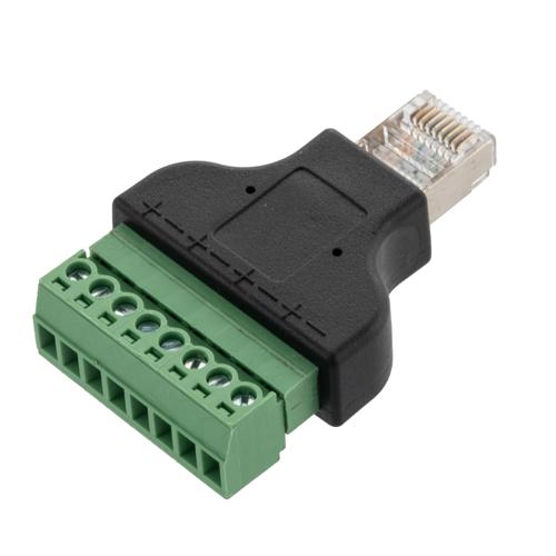 Picture of Toolless RJ45 8P8C Male to Terminal Block 8 pin Connector
