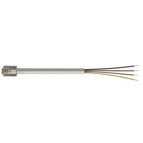 Picture of Flat Modular Cable, RJ11 (6x4) / Tinned End, 10.0 ft
