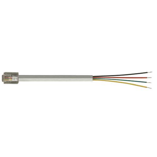 Picture of Flat Modular Cable, RJ11 (6x4) / Tinned End, 25.0 ft