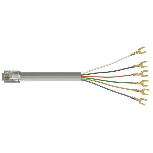 Picture of Flat Modular Cable, RJ12 (6x6) / Spade Lug, 2.0 ft