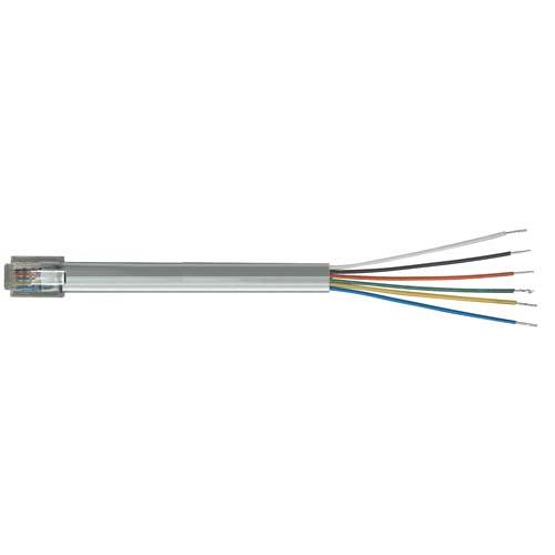 Picture of Flat Modular Cable, RJ12 (6x6) / Tinned End, 2.0 ft