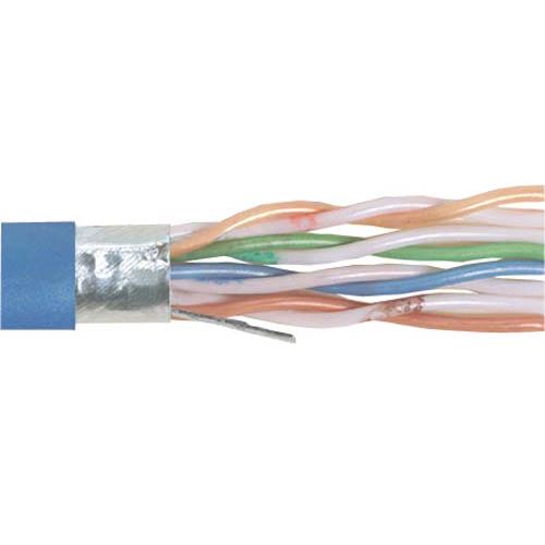 Picture of Category 5E F/UTP Riser Rated 24 AWG 4-Pair Solid Conductor Blue, 1KFT