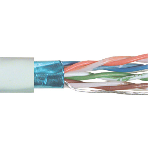 Picture of Category 6 F/UTP Plenum Rated 23 AWG 4-Pair Solid Conductor White, 1KFT
