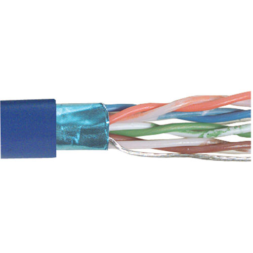 Picture of Category 6A F/UTP Plenum Rated 23 AWG 4 Solid Conductor Blue, 1KFT