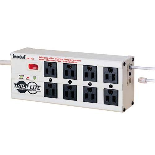 TrippLite 8 Outlet Plus Modem Surge Suppressor TLISOTEL8