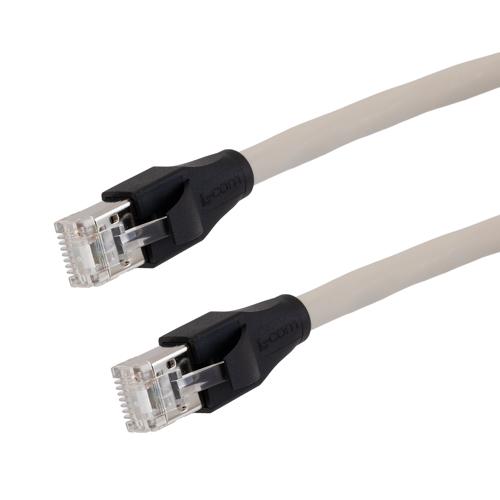 Picture of Category 5e Cat5e Cable Assembly, F/UTP Foil Shielded, 26AWG Stranded, RJ45 Male Plug to RJ45 Male Plug, PVC Jacket, Gray, 55F