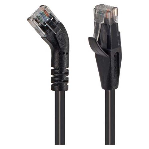Picture of Category 6 45° Patch Cable, Straight/Right 45° Angle, Black 3.0 ft