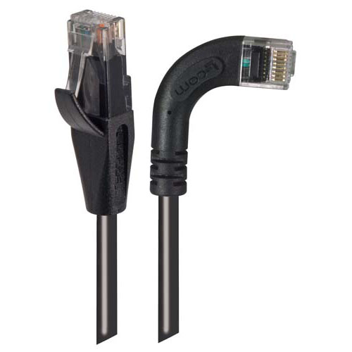 Picture of Category 6 Right Angle RJ45 Ethernet Patch Cords - Straight to RA (Right) - Black, 10.0Ft
