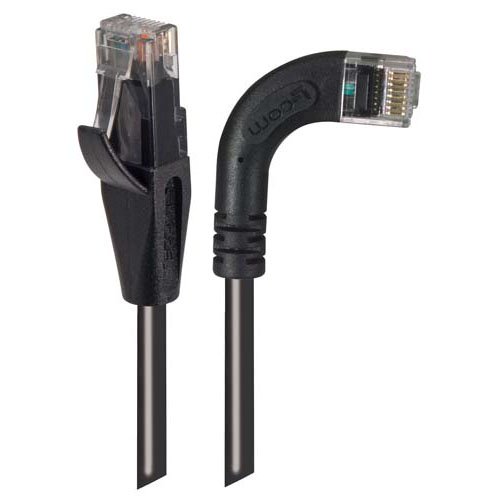 Picture of Category 6 Right Angle RJ45 Ethernet Patch Cords - Straight to RA (Right) - Black, 2.0Ft