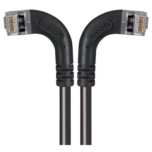 Picture of Category 5E Shielded Right Angle Patch Cable, Right Angle /Left Angle, Black 3.0 ft