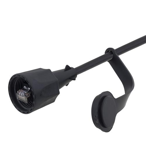 Picture of Category 5e RJ45 IP67 Rated Dual Use Outdoor Cable, Black, 2m