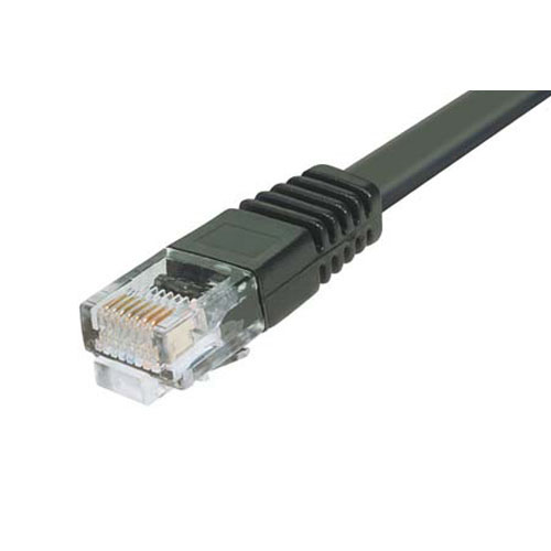 Picture of Category 5E Flat Patch Cable, RJ45 / RJ45, Black, 7.0 ft