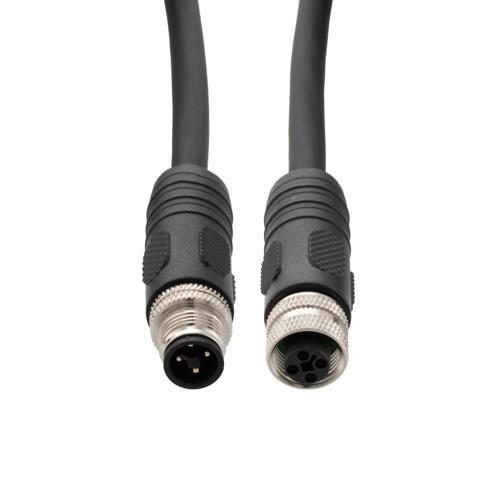 M12 4 Position IP67 T-Code DC Power Cable Assembly, 16AWG 63V 12A ...