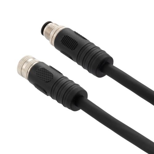 M12 4 Position IP67 T-Code DC Power Cable Assembly, 16AWG 63V 12A ...