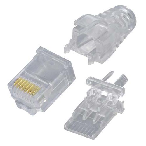 Picture of Category 6A RJ45 Plug (8x8) w/ Boot, Pkg/100