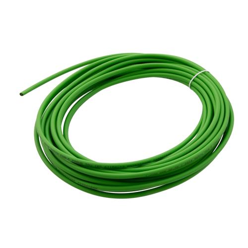 Picture of Single Pair Ethernet (SPE) Bulk Cable, 22AWG Stranded, No Filler 5.3mm, Double Shielded, SF/TP, Industrial Outdoor, PUR Green, 10m