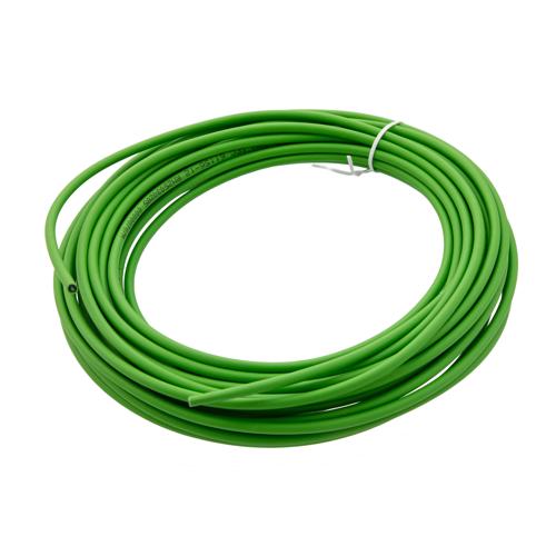 Picture of Single Pair Ethernet (SPE) Bulk Cable, 26AWG Stranded, No Filler 3.9mm, Double Shielded, SF/TP, Industrial Outdoor, PUR Green, 10m
