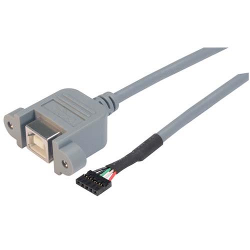 Picture of USB Type B Cable, Female Bulkhead/Female Header 2.0M