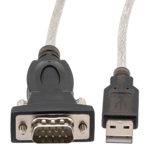 USB 2.0 to RS232 Converter Cable, USB Type A Male to DB9 Male, PVC